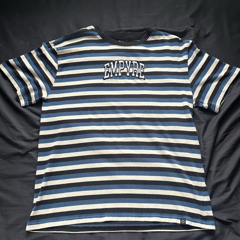 Empyre Striped T-Shirt - Blue and White